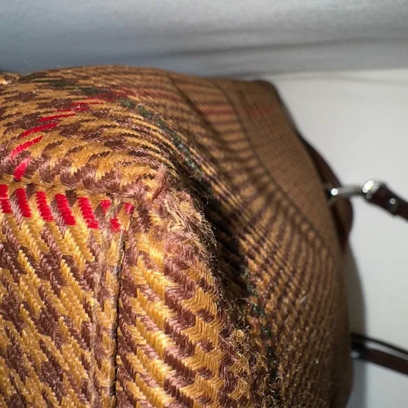 Vintage Lauren by Ralph Lauren Brown Plaid Tote Bag - Picture 10 of 16